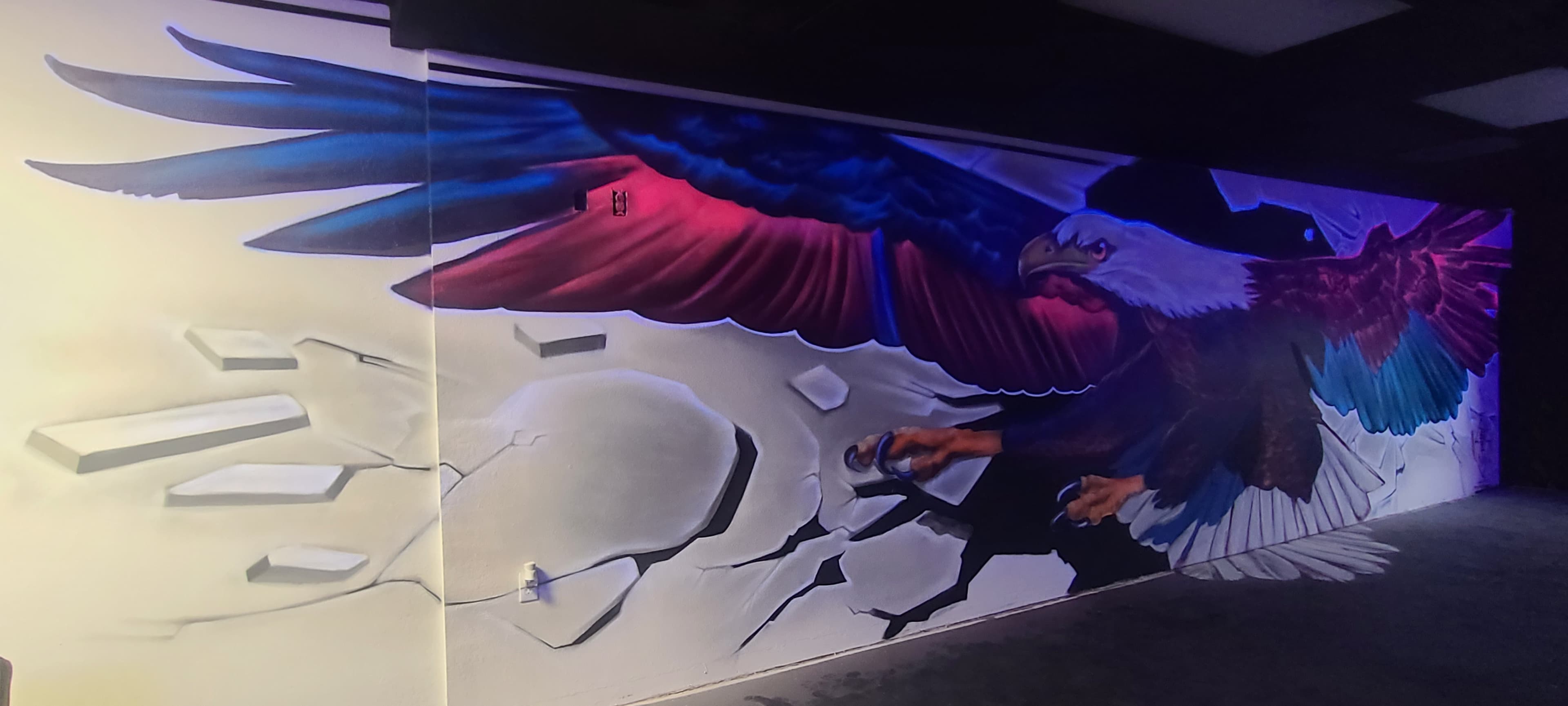 Eagle Breaking Through Wall — gallery image 1