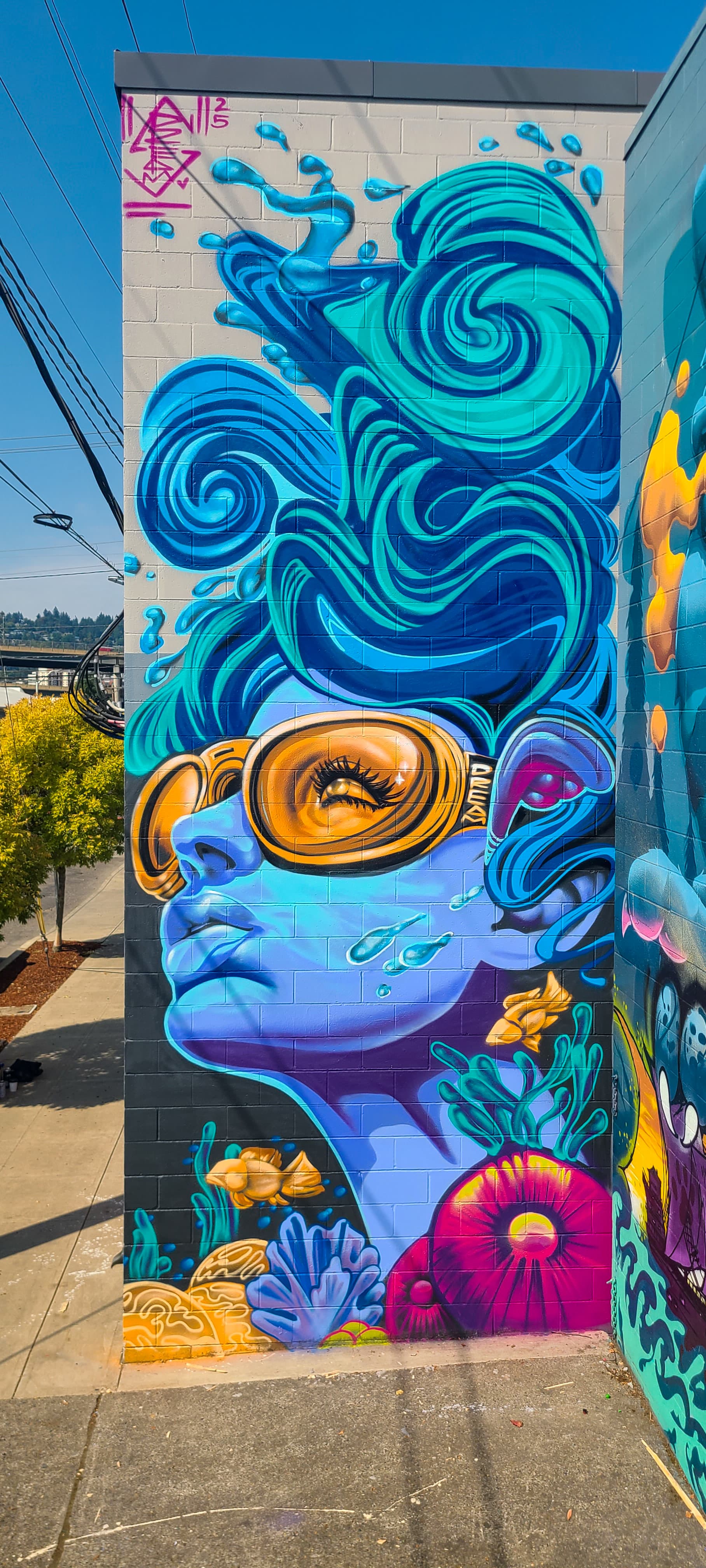 Ocean Woman Building Mural — gallery image 1