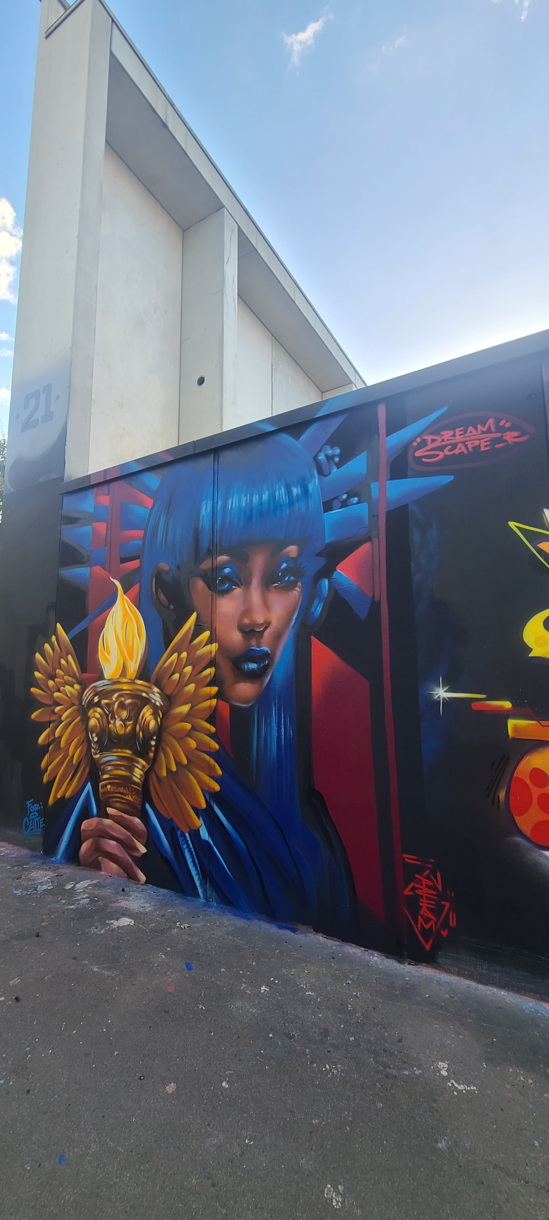 Warrior Woman with Golden Lion Torch — gallery image 1