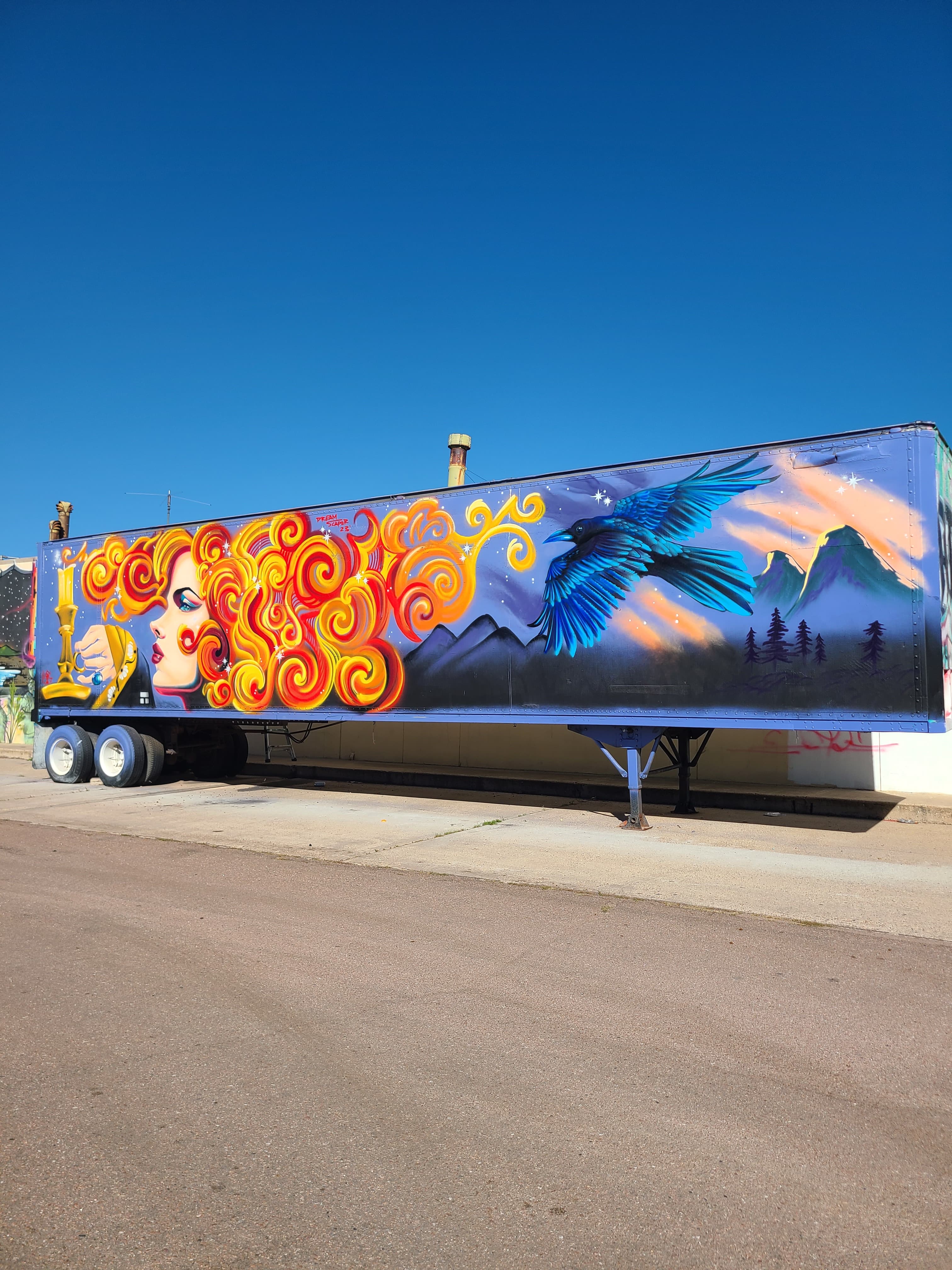 Woman with Orange Hair & Raven — gallery image 1